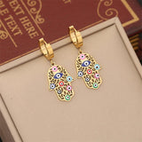 316L Stainless Steel Zircon Eyes Charm Jewelry Set