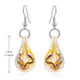 Vintage Quicksand Glass Pendant Necklace & Earrings Set