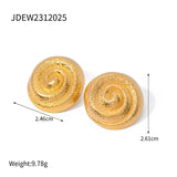 Stainless Steel Hammer Grain Vintage Spiral Earrings/Rings/Pendant Necklace Set