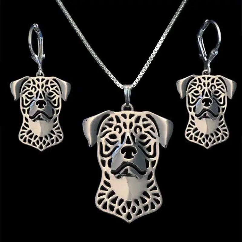 Metal Rottweiler Dog Jewelry Set - Hot Lovers