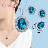 925 Silver Needle Gemstone Jewelry Set