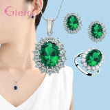 925 Silver Needle Gemstone Jewelry Set