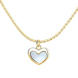 925 Silver Shell Love Bracelet Necklace Set for Women, Gift Jewelry