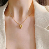 316L Stainless Steel Heart Love Necklace Earrings Set