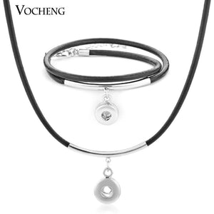 Vocheng Snap Button Charms 12mm Pendant Set Leather Jewelry