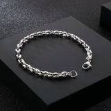 HaoYi Stainless Steel Coffee Bean Chain Bracelet Necklace Set For Men