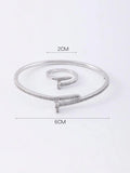 Women's 14K Plated Copper Zirconium Bracelet Ring Set