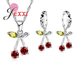 925 Silver Crystal Pendant Set Wedding Party Jewelry