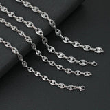 Coffee Bean Shape Chain Stainless Steel Bracelet Necklace