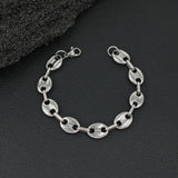 Coffee Bean Shape Chain Stainless Steel Bracelet Necklace