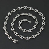 Coffee Bean Shape Chain Stainless Steel Bracelet Necklace