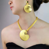 Dubai Jewelry Set Women Pendant Necklace Earrings Weddings Party Choker African