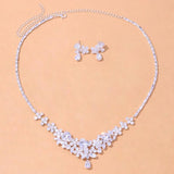 Stonefans Wedding Crystal Bridal Jewelry Sets Rhinestone Necklace Earrings