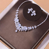 Stonefans Wedding Crystal Bridal Jewelry Sets Rhinestone Necklace Earrings