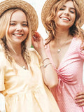 Bff Necklaces for 2 Girls Matching Friendship Half Heart Pendant