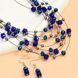 Crystal Beads Necklace and Earring Set for Women