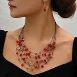 Crystal Beads Necklace and Earring Set for Women