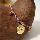 Vintage Stainless Steel Charms Necklaces Boho Pink Rope Chains Bracelets