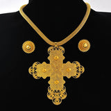 Ethiopian Big Size Pendant Chokers Collar and Earrings Ethiopian Jewelry Sets