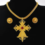Ethiopian Big Size Pendant Chokers Collar and Earrings Ethiopian Jewelry Sets