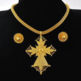 Ethiopian Big Size Pendant Chokers Collar and Earrings Ethiopian Jewelry Sets