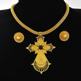 Ethiopian Big Size Pendant Chokers Collar and Earrings Ethiopian Jewelry Sets