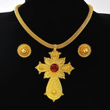 Ethiopian Big Size Pendant Chokers Collar and Earrings Ethiopian Jewelry Sets