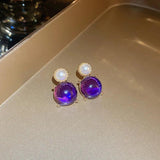Vintage Pearl Geometric Necklace Earrings For Women