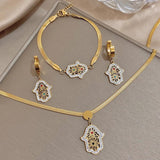 Fatima Hand Stainless Steel Set - Gift Jewelry