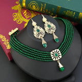 Sunspicems Morocco Choker Necklace Set Bride Wedding Jewelry Hand Bead Chain