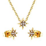 Fairy Heart Jewelry Sets Stainless Steel Tiny Butterfly Pendant Necklace