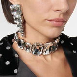 Stonefans Square Crystal Jewelry Sets Women Party Accessories Bridal Set