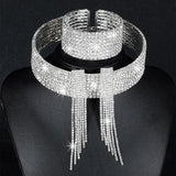 3-Pc Rhinestone Jewelry Set for Wedding Bridal Party