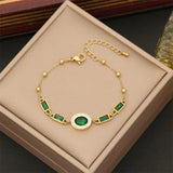 316L Stainless Steel Zircon Heart Ocean Choker Set