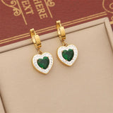 316L Stainless Steel Zircon Heart Ocean Choker Set