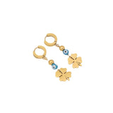 316L Stainless Steel Eye Lucky Grass Necklace Bracele Earrings Set