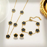 Plum Blossom Shell Jewelry Set High Stainless Steel Gift