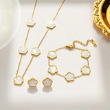 Plum Blossom Shell Jewelry Set High Stainless Steel Gift