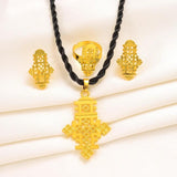 Ethiopian Cross Jewelry Set for Women Girls Eritrean African Bridal