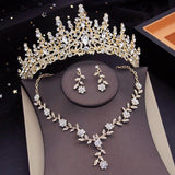 Gorgeous Bridal Jewelry Set Crown Choker Necklace Wedding Bride Costume