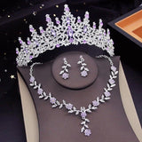 Gorgeous Bridal Jewelry Set Crown Choker Necklace Wedding Bride Costume