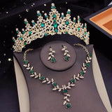 Gorgeous Bridal Jewelry Set Crown Choker Necklace Wedding Bride Costume