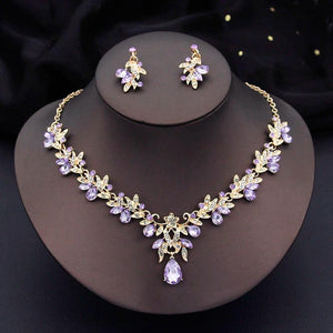Rhinestone Crystal Wedding Jewelry Sets 3 Pcs