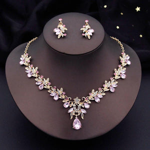 Rhinestone Crystal Wedding Jewelry Sets 3 Pcs