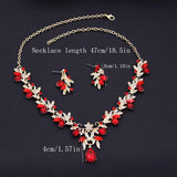 Rhinestone Crystal Wedding Jewelry Sets 3 Pcs