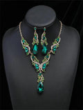 Exaggerated Retro Necklace Earrings Set
