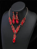 Exaggerated Retro Necklace Earrings Set