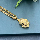 24k Plated Copper Chain Ring Sets Earrings Pendent Necklace for Women