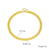 316L Stainless Steel Silver Thick Chain Necklace Bracelets Set