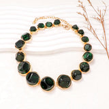 ZAA Resin Choker Necklace Earrings Set Statement Jewelry